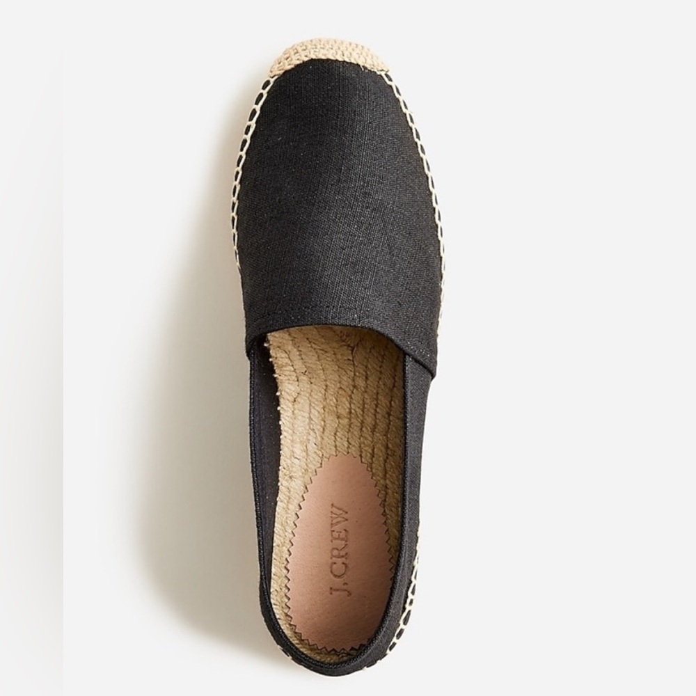 J Crew Made-in-Spain espadrille flats in linen size 10 - Picture 2 of 13